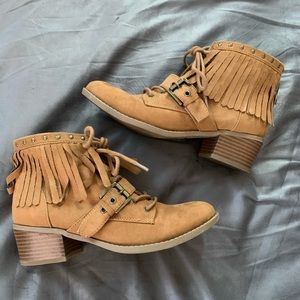 Indigo Tassel Booties